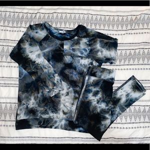 Fashion Nova Kick Back Legging Set Teal Combo